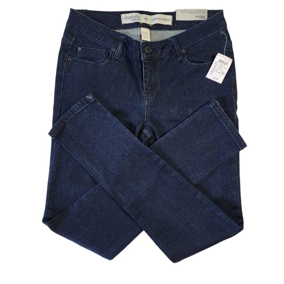 Charlotte Russe Extreme Skinny Mid Rise Jeans Sz 4R NWT - Picture 4 of 7